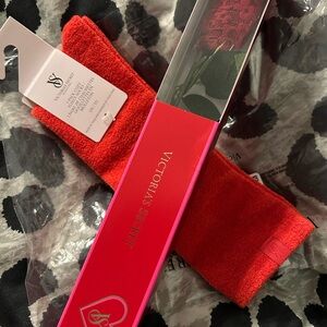 Victoria's Secret limited edition Lacie rose valentine thong panty and cozy sock